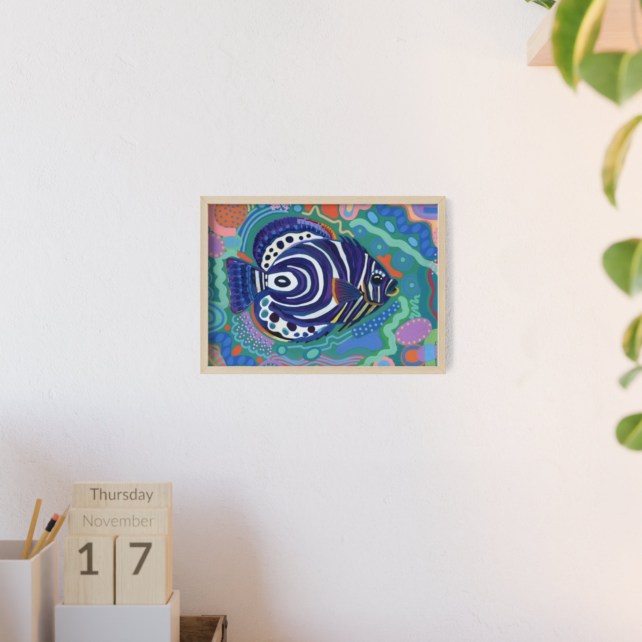 Angelfish Abstract Print — Framed Poster for Home Décor