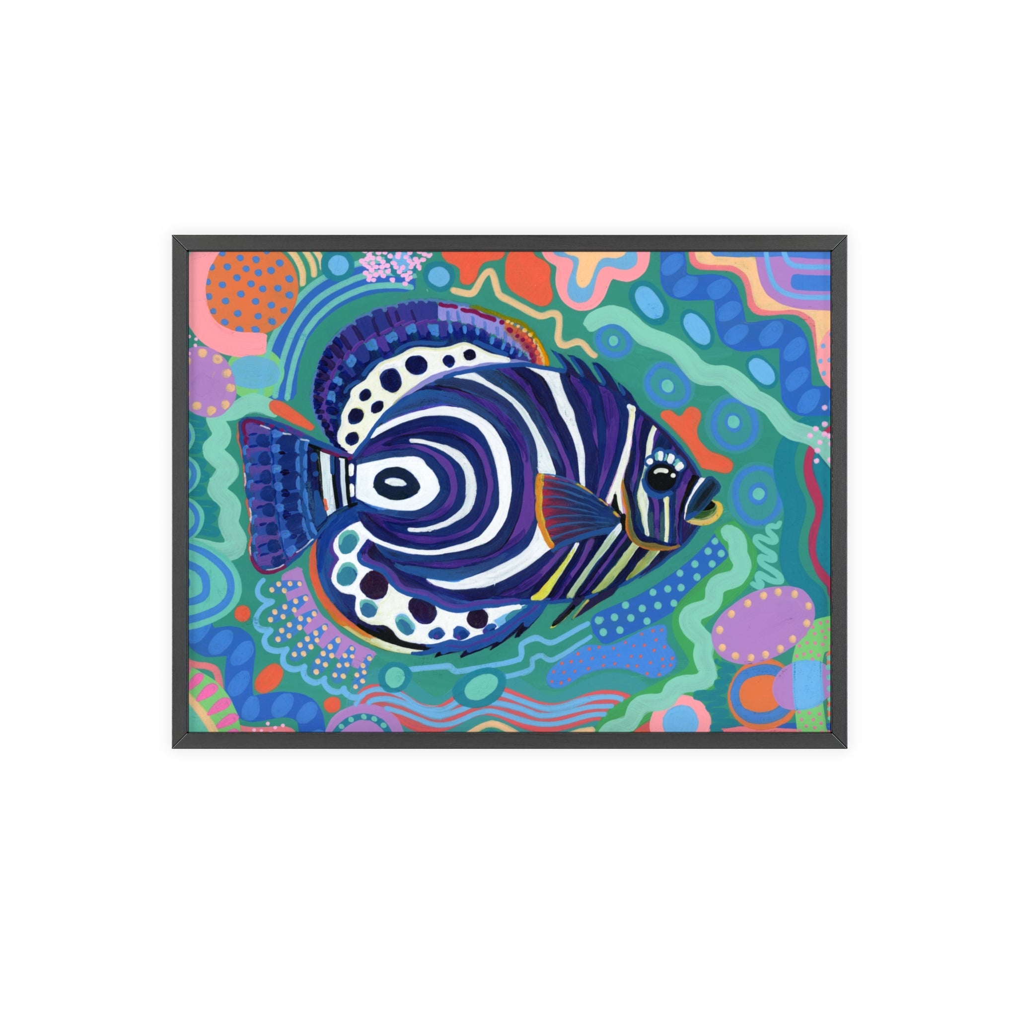 Angelfish Abstract Print — Framed Poster for Home Décor