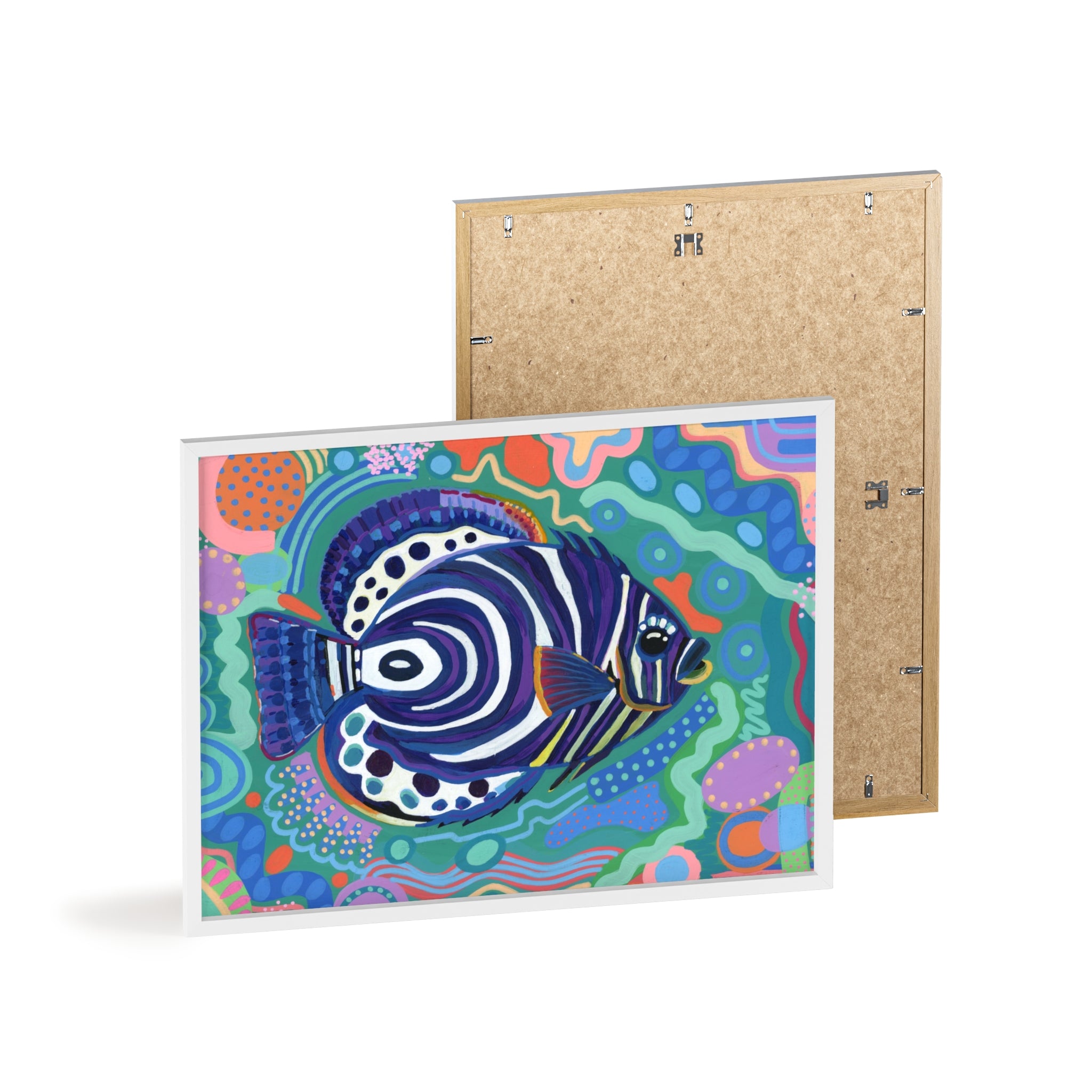 Angelfish Abstract Print — Framed Poster for Home Décor