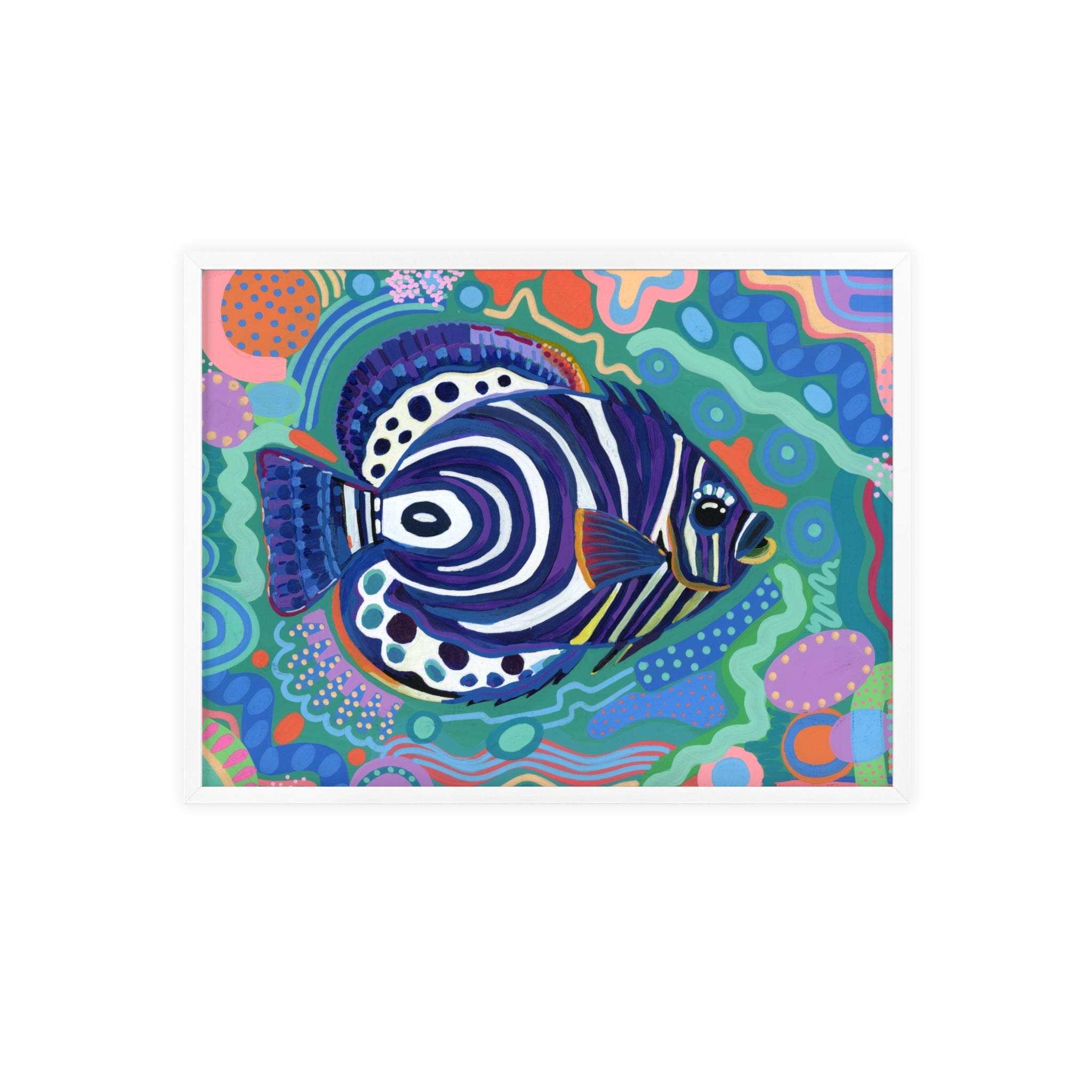 Angelfish Abstract Print — Framed Poster for Home Décor