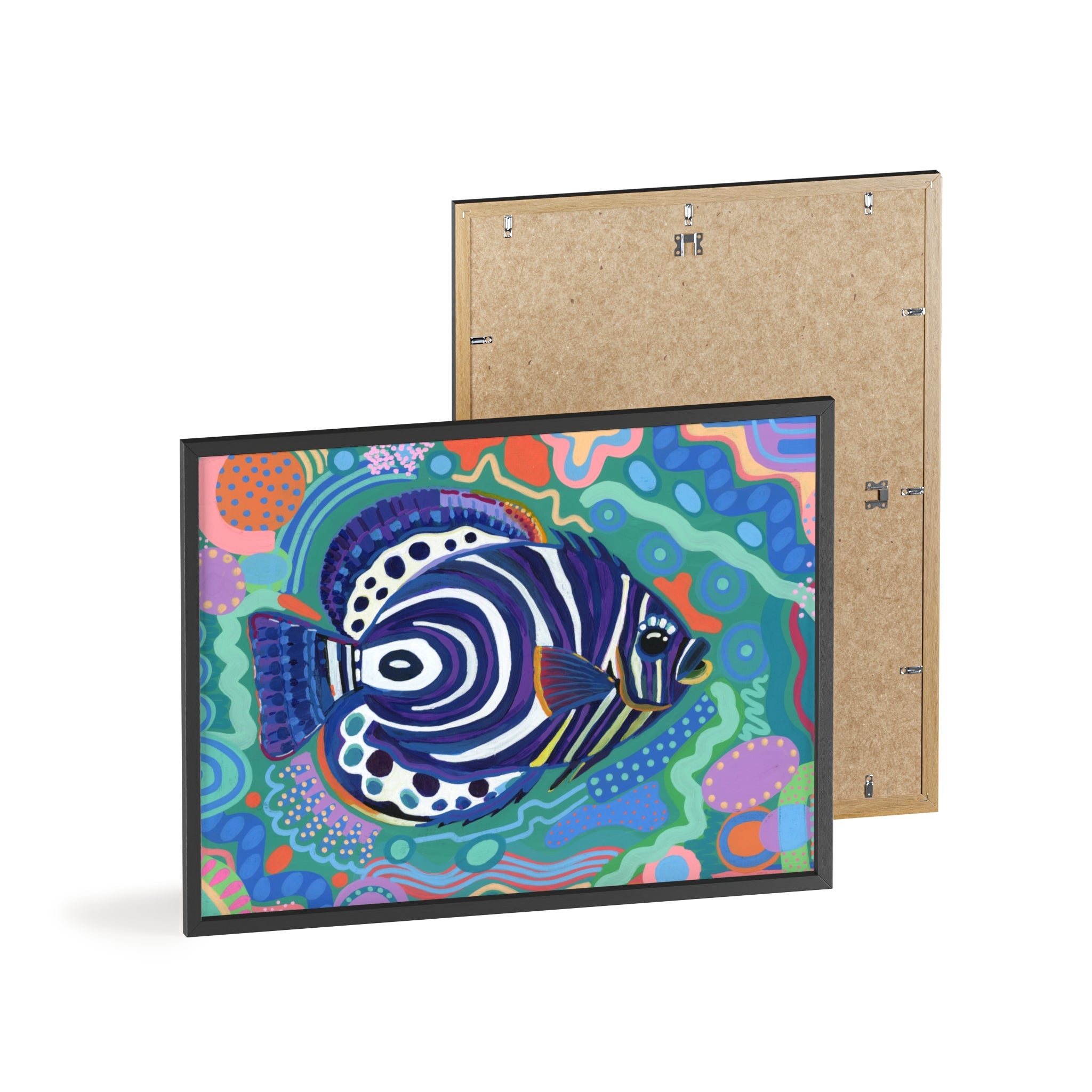 Angelfish Abstract Print — Framed Poster for Home Décor