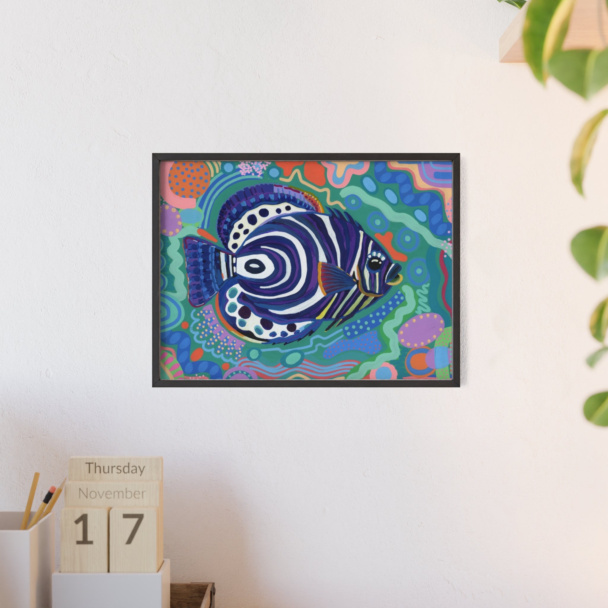Angelfish Abstract Print — Framed Poster for Home Décor
