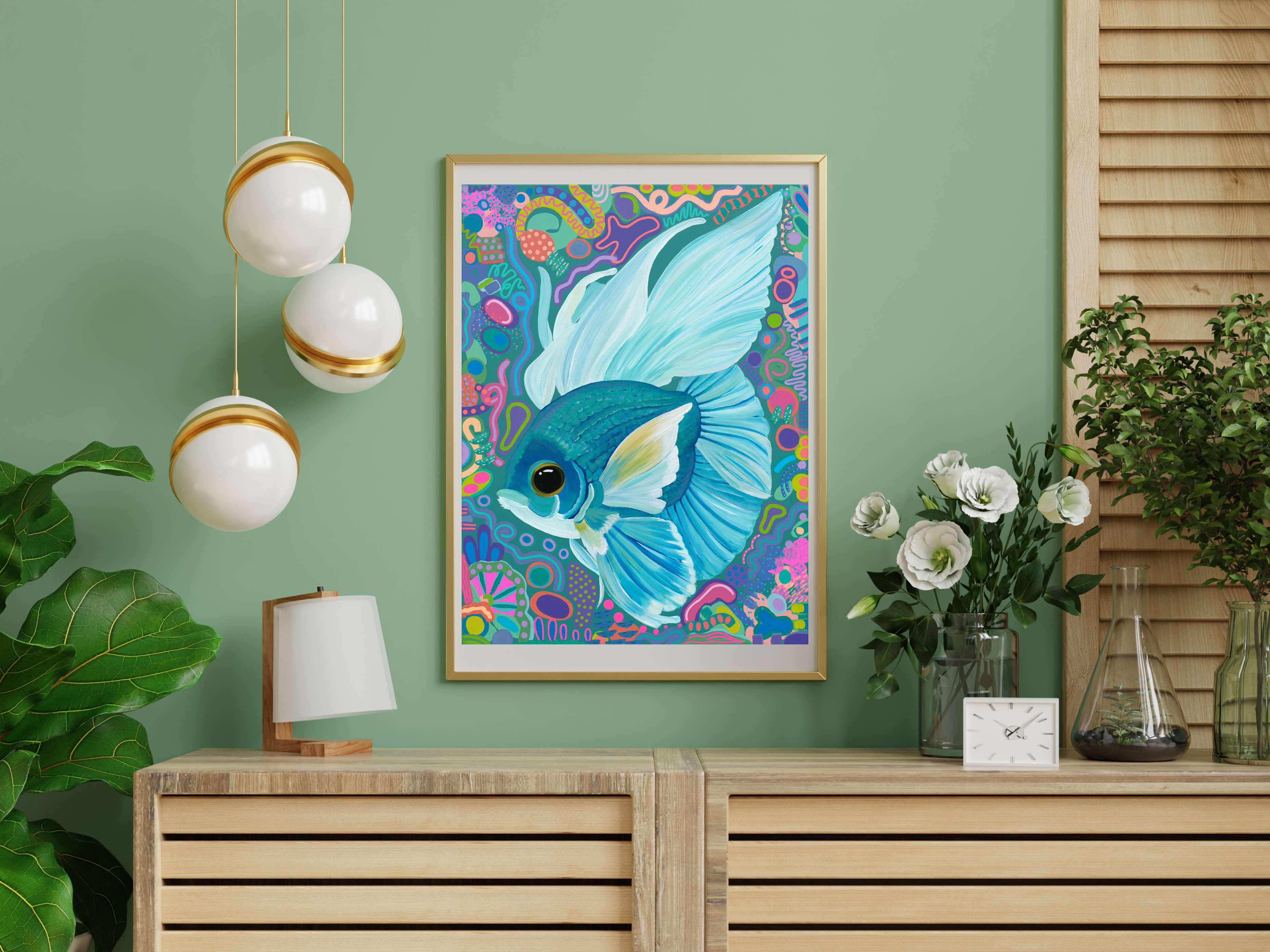 Party Fins - Limited Edition Print