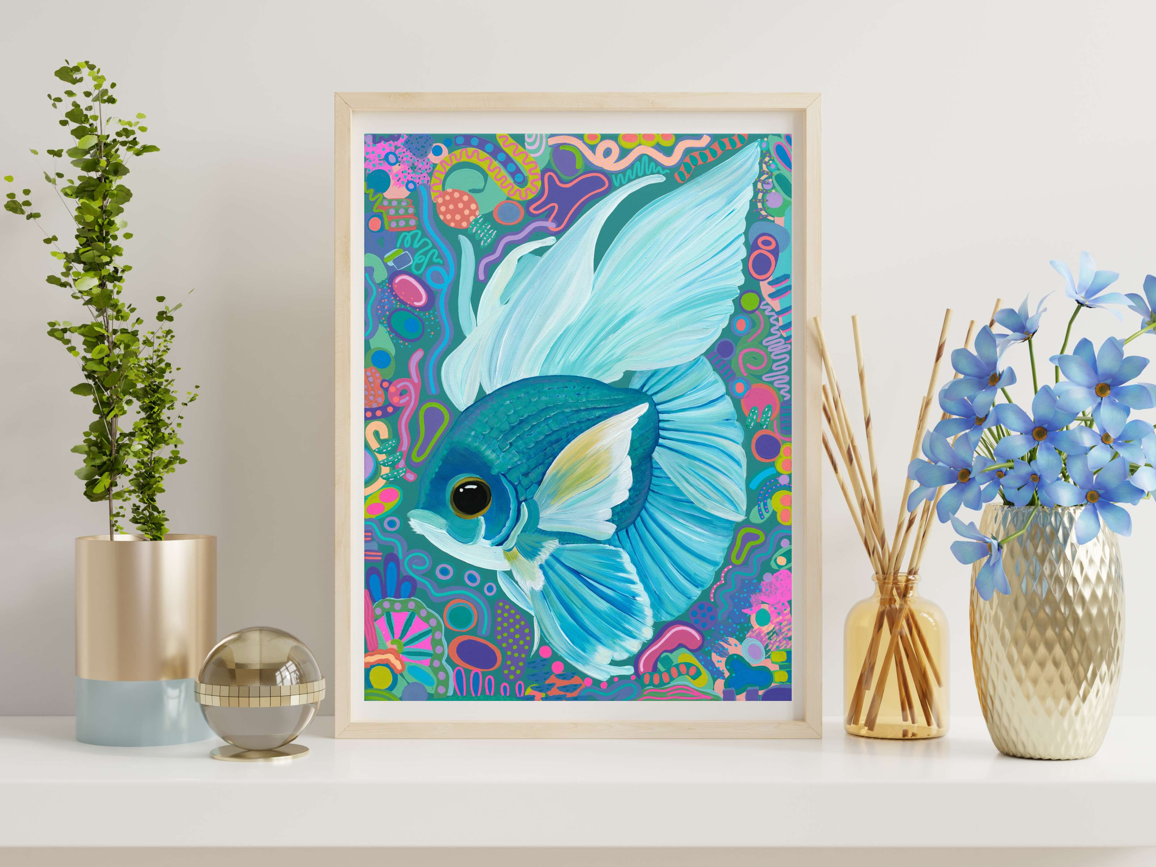 Party Fins - Limited Edition Print