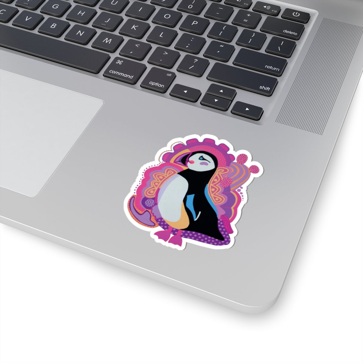 Fun Pink Puffin Sticker | 3x3 Vinyl Decal
